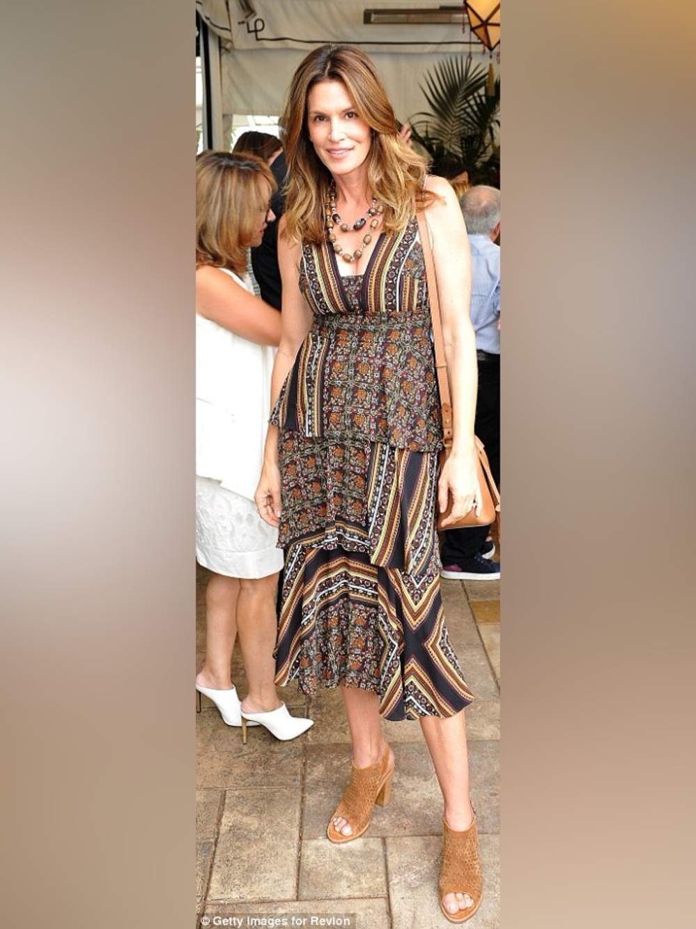 A.L.C. Hayley Scarf Print Silk Tiered Boho Midi Dress Size 4 Small
